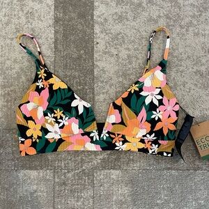 Volcom Floral Print Bikini Top